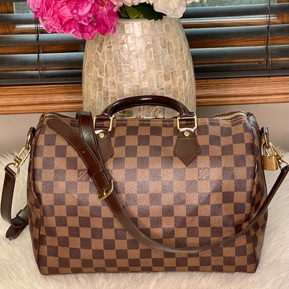 SOLD❌Authentic LOUIS VUITTON Bandouliere Speedy 30 Damier Ebene - Picture 13 of 16